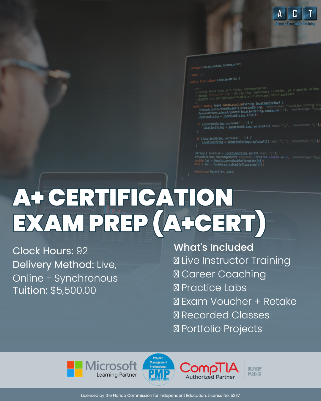 CompTIA A+ certification training in Tampa Bay