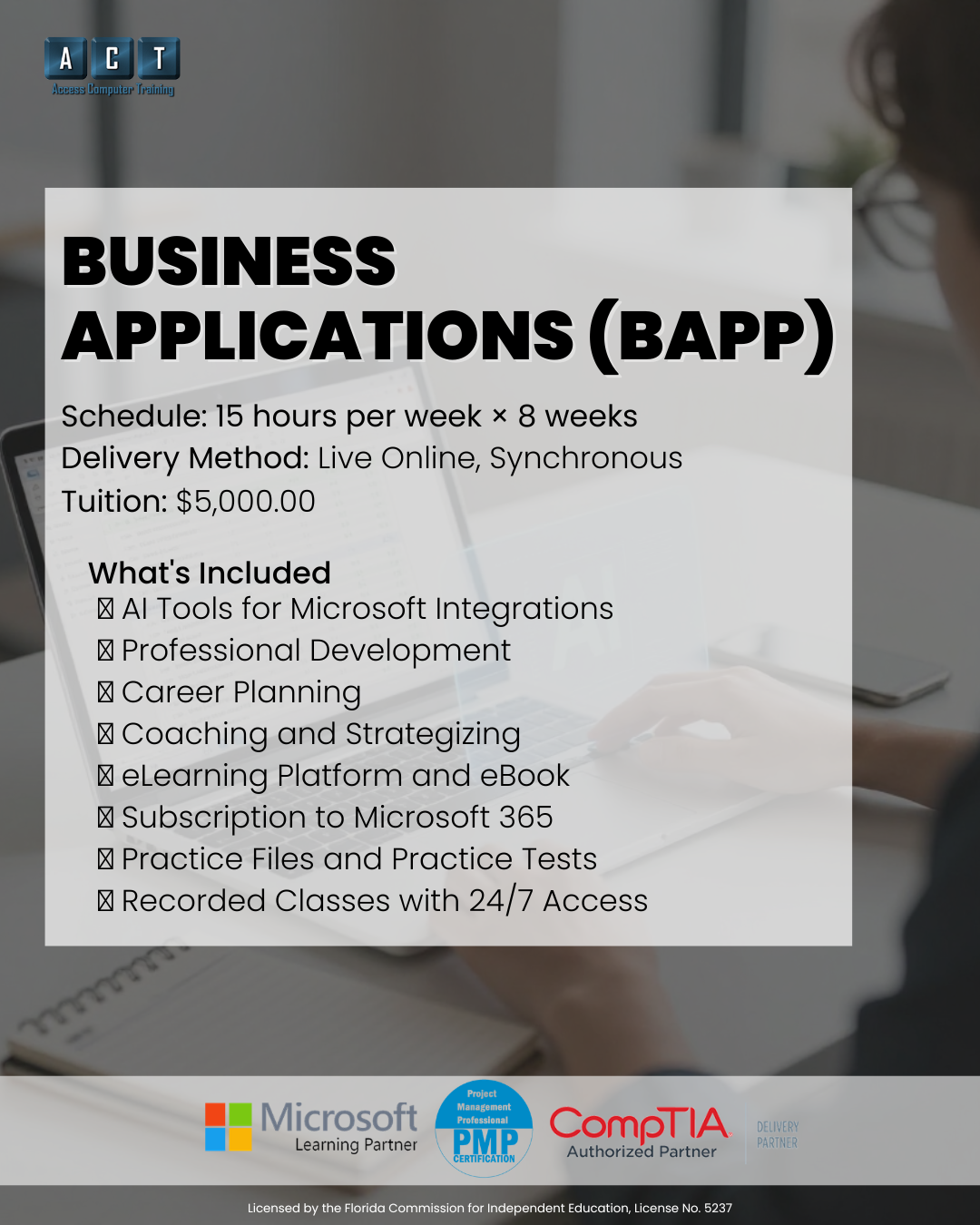 Microsoft Office Business Applications training in Tampa Bay