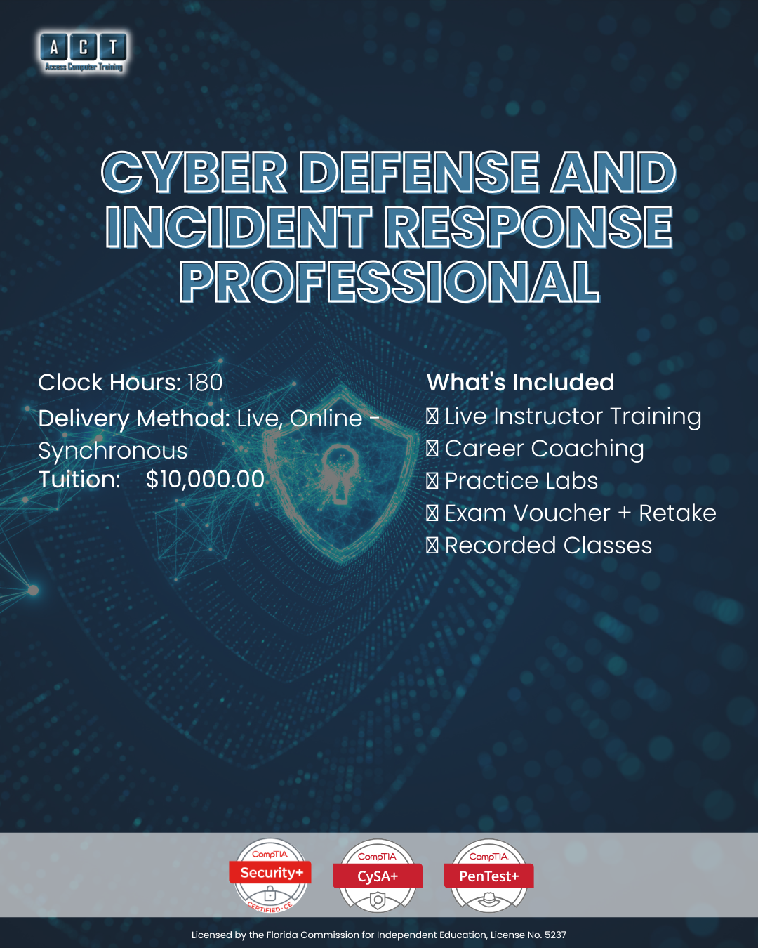 Cyber Defense and Incident Response pathway in Tampa Bay