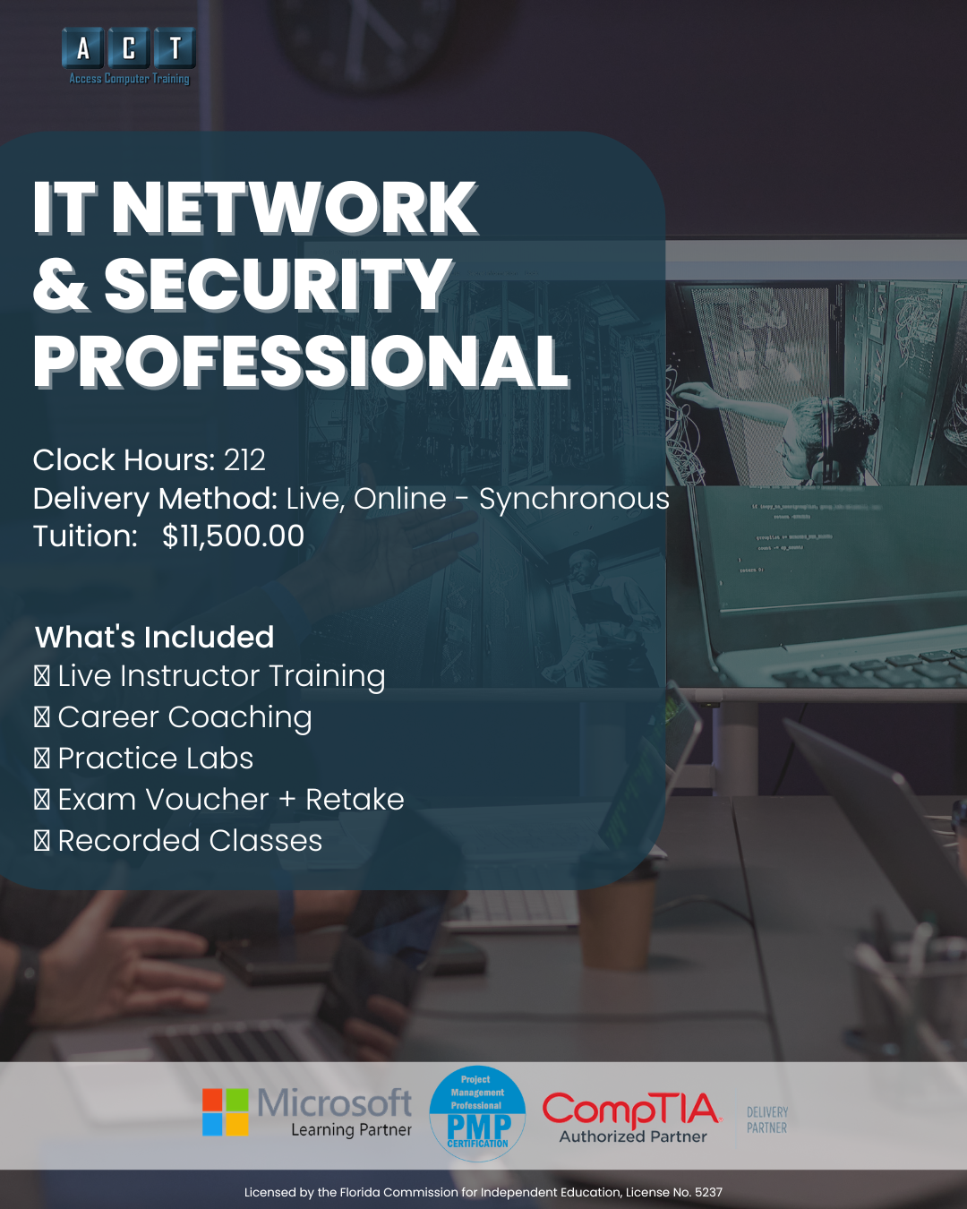 IT Network and Security Professional career pathway in Tampa Bay