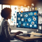 Professional woman accessing recorded online training sessions on computer, highlighting flexible eLearning options from ACT for users who can’t attend live.