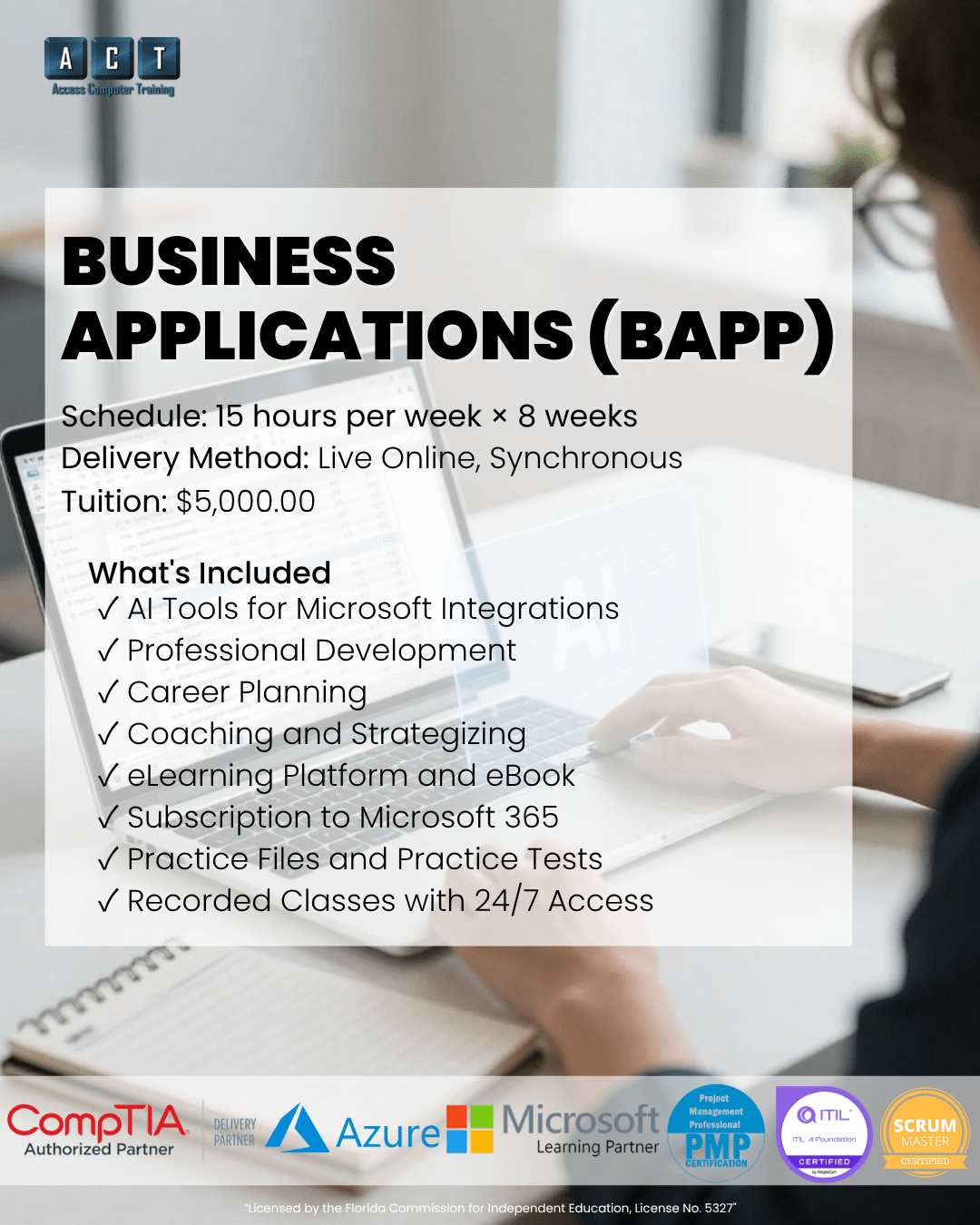 Microsoft Office training Tampa — Business Applications BAPP program at Access Computer Training